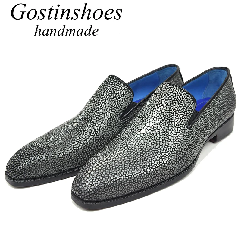 GOSTINSHOES/роскошные мужские официальные туфли ручной работы в итальянском стиле