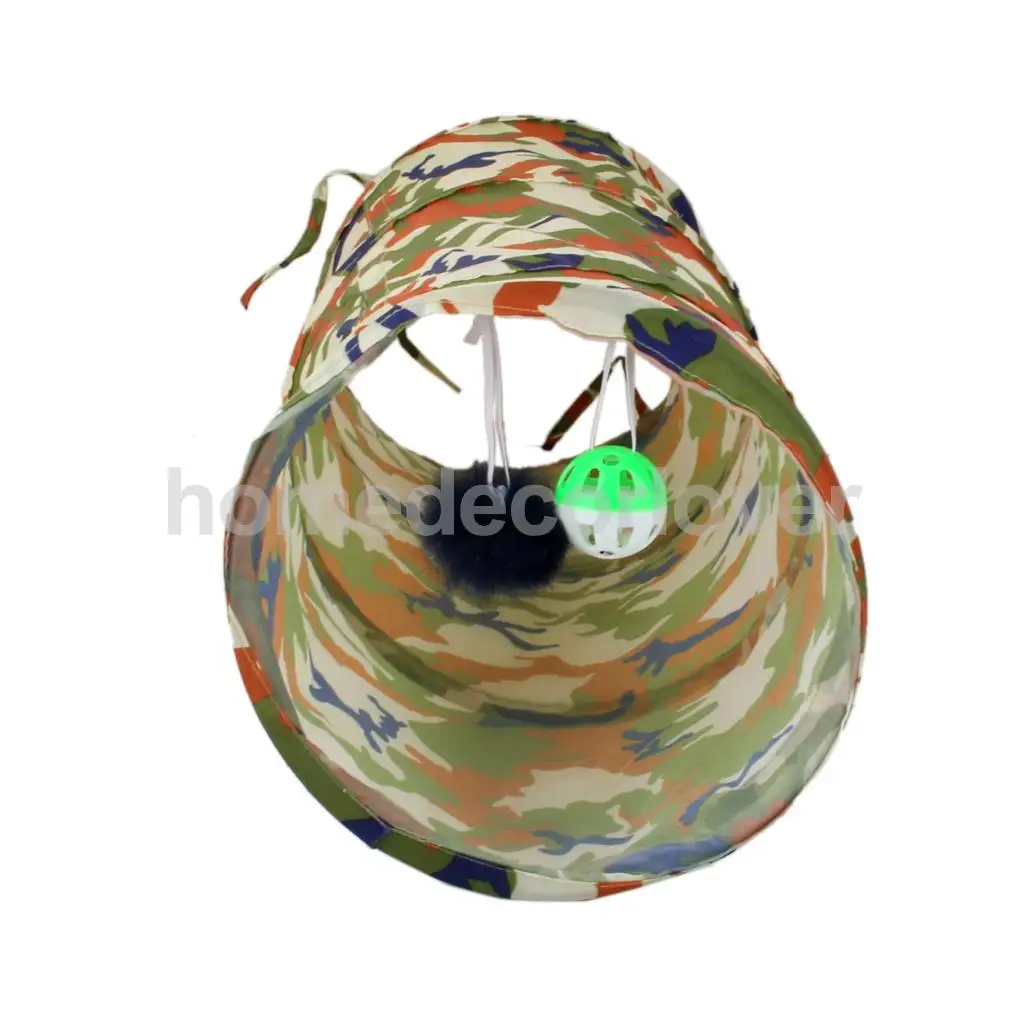 Pop Up Cat Dog Pet Favor Play Tunnel Exercise Activity Toy Camouflage | Дом и сад