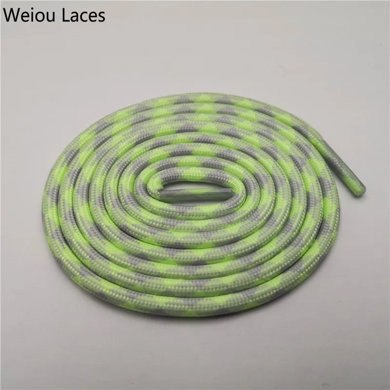 1359 Glow Grey Green Weiou/спортивная обувь для мужчин и женщин; круглый носок; светится в темноте; шнурки; два цвета; смешанные флуоресцентные светящиеся шнурки для кроссовок; парусиновая обувь - Цвет: 1359 Glow Grey Green