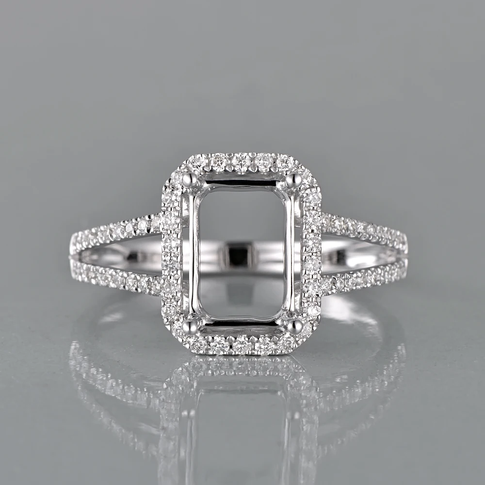 Anniverary 14K белое золото натуральное 0.37ct алмазное обручальное кольцо ювелирное
