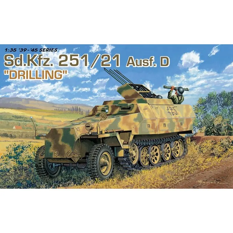 DRAGON 6217 1/35 Sd.Kfz.251/21 Ausf.D Drilling - Scale Model Kit | Игрушки и хобби