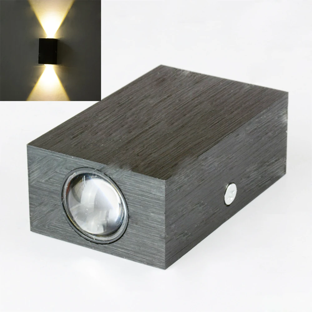 

Modern LED Wall light 2W Energy saving fixture lighting black Body AC85-265 for corridor decoration bedroom wall lamps DA