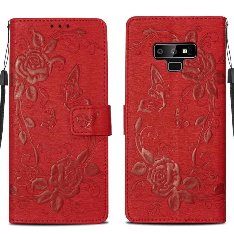 Rheinruby кожаный чехол-книжка с откидной крышкой для samsung Galaxy Note 9 Note8 S8 S9Plus S5 6 S7 край S6