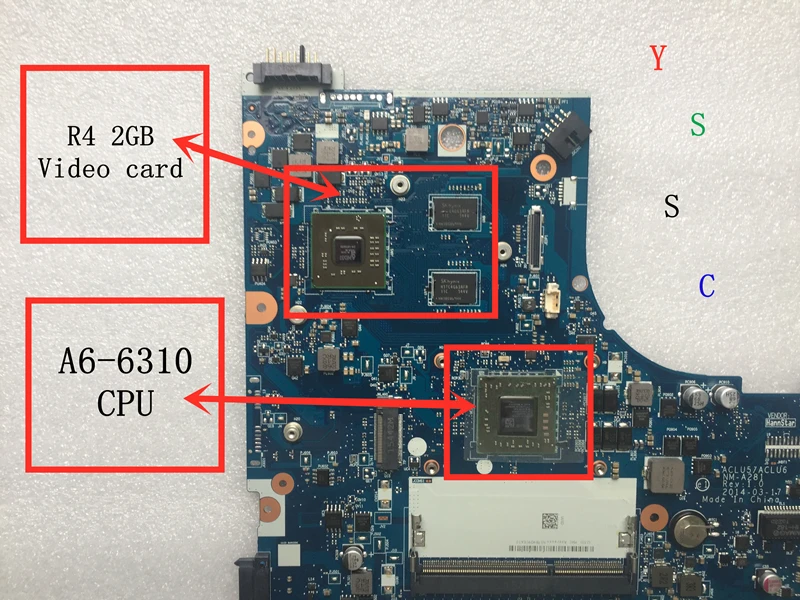 XCMCU новая NM-A281 материнская плата для ноутбука lenovo G50-45(для процессора amd A6-6310+ видеокарты R4 GPU 2 Гб) ТЕСТ ОК
