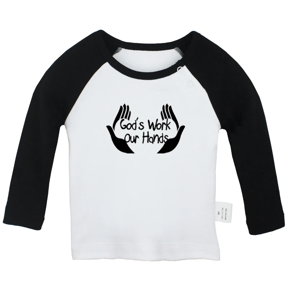 Death wish Fly God's Work Our hands inspirational quotes Still alive Newborn Baby T-Shirts Toddler Graphic Long Sleeve Tee Tops | Детская