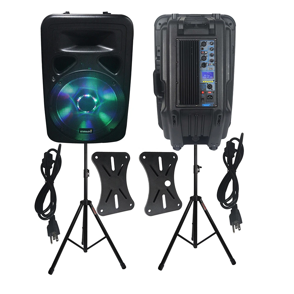 STARAUDIO 2 шт 15 &quotDJ 3500 W PA активной светодиодный светящиеся динамики ночные клубы