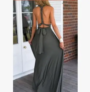 Style 7 Женские сексуальные женские макси Клубное Бандажное платье Длинные вечерние многоходовые качели платье-трансформер Бесконечность халат подружки невесты Boho женское платье - Цвет: Style 7