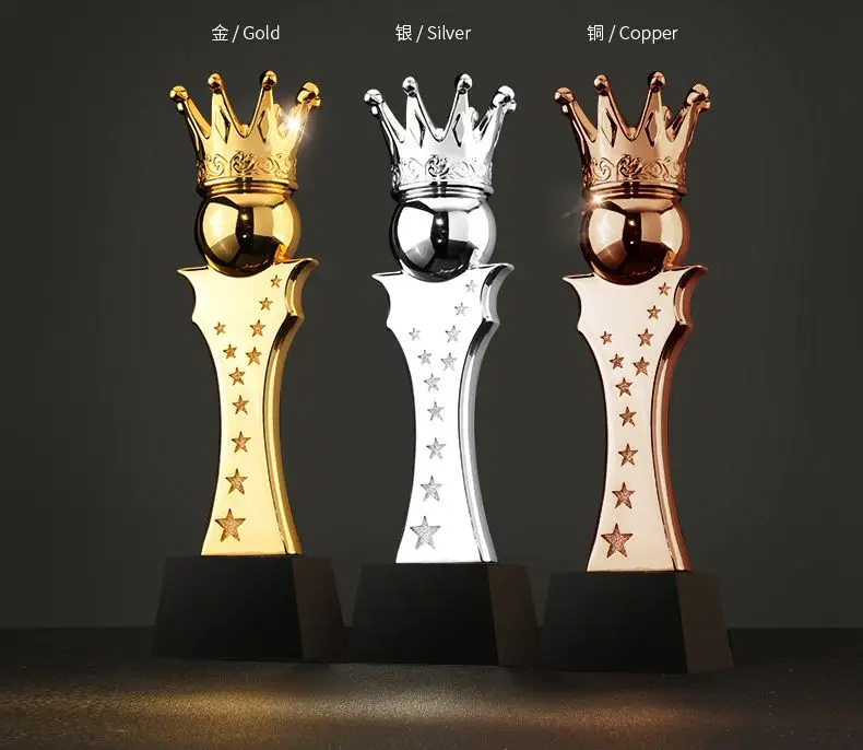 Высокое качество! корона образный металлический Trophy С индивидуальный Кристалл База для легкой атлетики чемпионов награду Кубок Спорт Сувениры