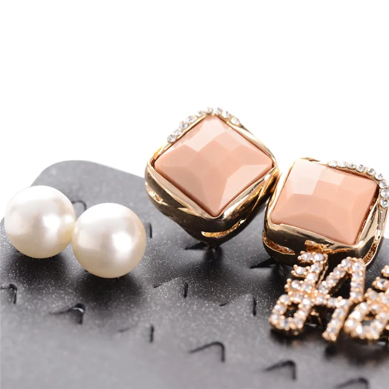 3 пары женские серьги-гвоздики с жемчугом | Украшения и аксессуары