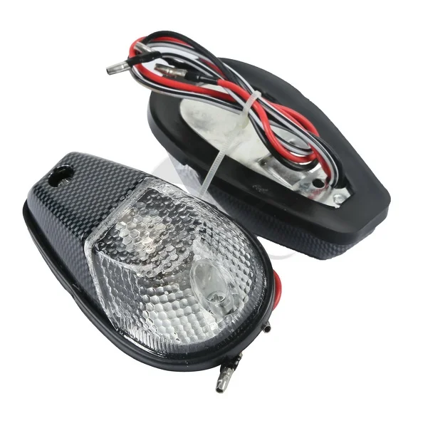 Углерод дыма заподлицо евро мини поворотники для Honda CBR R1 R6 GSXR NINJA|mini extinguisher|mini