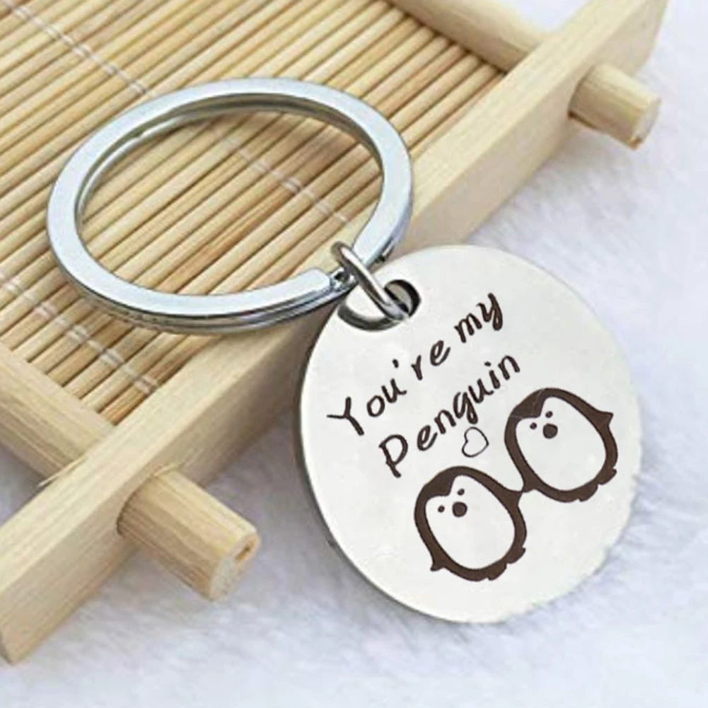 Брелок для ключей You Are My Penguin из нержавеющей стали|Брелоки| |