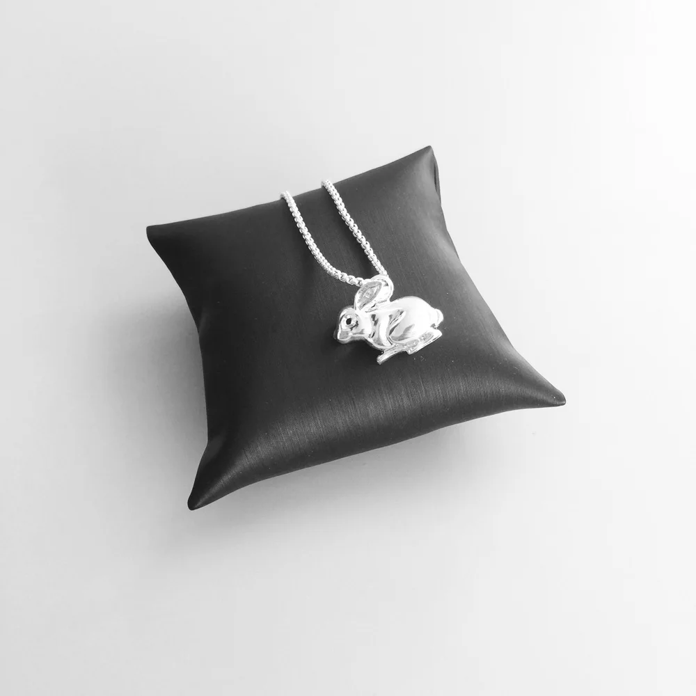 Silver Bunny Rabbit Pendants 2018 Fashion Eternity Love Chain Necklace Accessories Pendant Jewelry Bijoux Cute Gift for Women | Украшения и