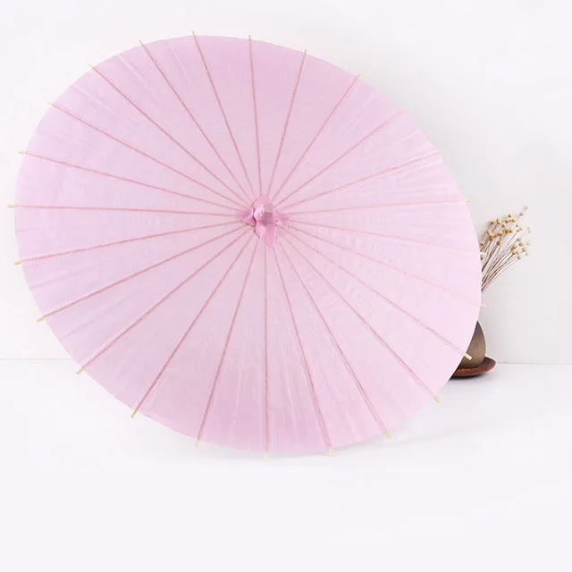diameter 60cm pink DIY картина Мини масло бумажный зонтик для девочек мальчиков студентов китайский бамбуковый белый бумажный зонтик дети зонтик - Цвет: diameter 60cm pink