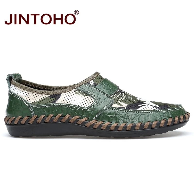 Туфли JINTOHO Мужские дышащие Повседневная модная обувь без застежки брендовые