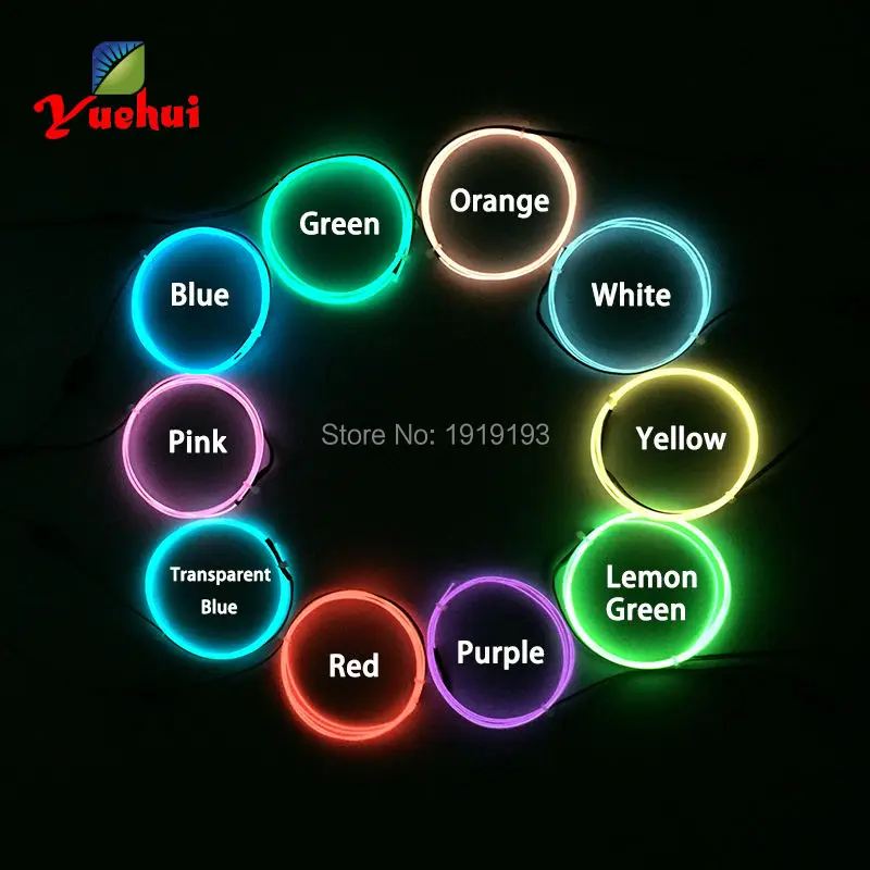 Гибкая светодиодная неоновая лента 1 метр 3 мм на выбор для обуви одежды отдыха|wire