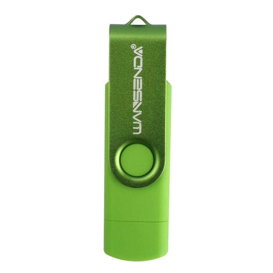 wansenda флэш-накопитель usb otg 4 ГБ 8 ГБ 16 ГБ 32 ГБ для Android/Планшеты/PC USB 2.0 pendrives Высокое Качество Флеш накопитель бесплатный пакет - Цвет: Зеленый