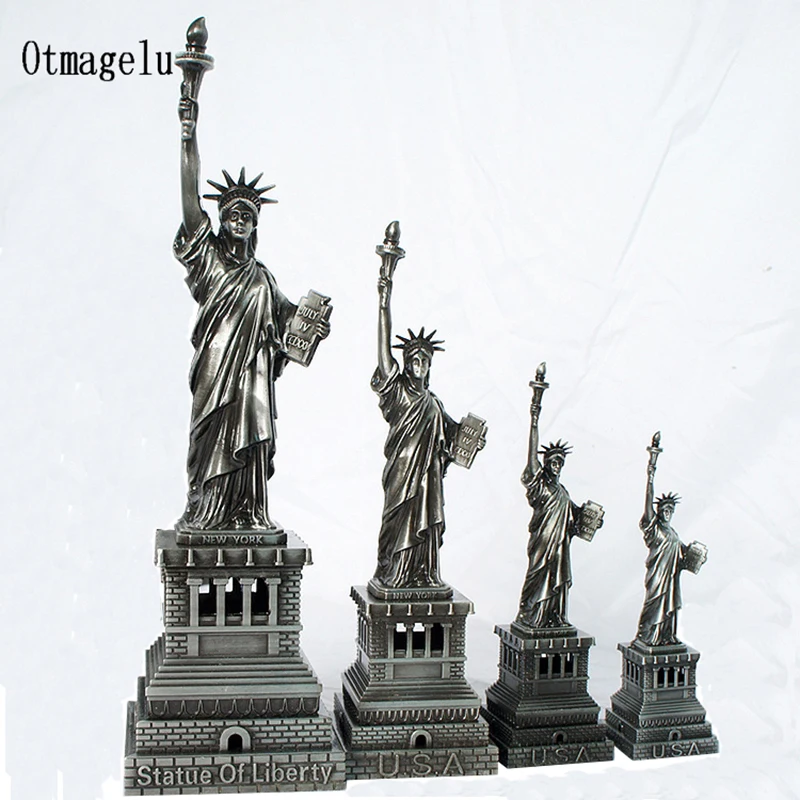 Souvenires-Estatua de la libertad de EE. UU., modelo de decoración de Metal, artesanía decorativa, figuritas, miniaturas, regalo