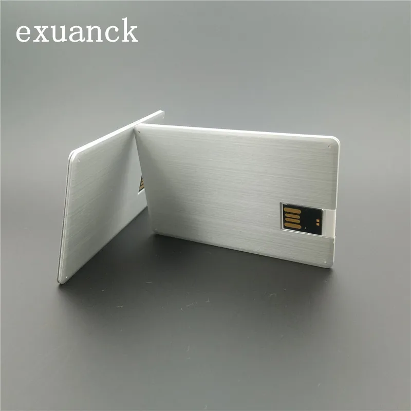 Exuanck круглые металлические серебристые Алюминиевые usb-накопители для кредитных