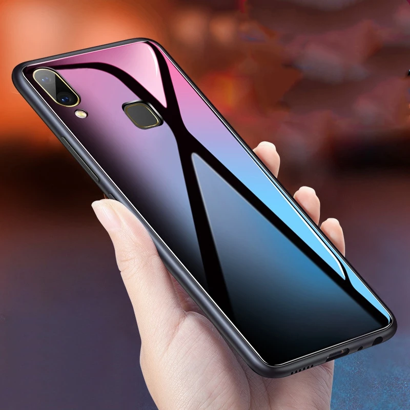 ДЛЯ VIVO V11i чехол из закаленного стекла Жесткий Чехол для задней крышки глобальная