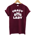 Женская футболка с короткими рукавами Crazy Dog, повседневные летние топы больших размеров, уличная одежда, хипстерская футболка, Femme