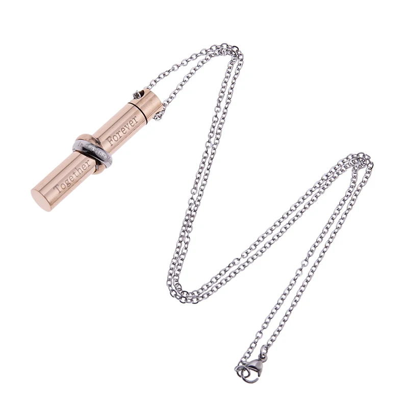 Модные ювелирные изделия для мужчин и женщин ожерелье в форме тубы урны