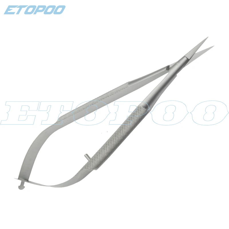 curved 2 цвета микроскопические инструменты 12,5 см Микро ножницы, конъюктива зубчатые, щипцы, датчики, крючки, лопатки, щипцы - Цвет: curved