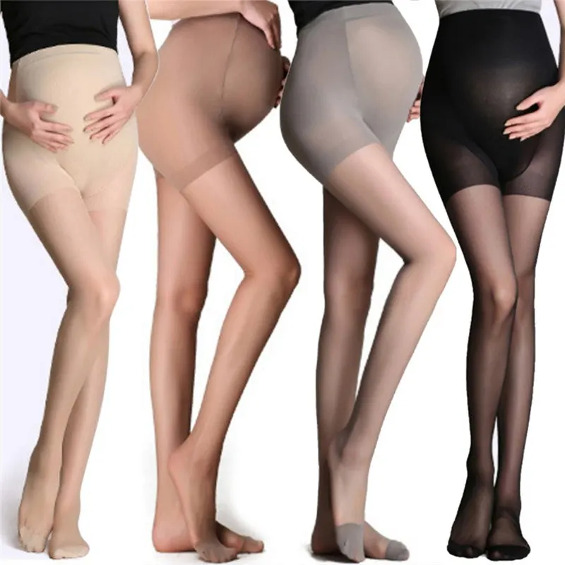 

New Women Pregnancy Pantyhose Adjustable High Elastic Leggings Summer Maternity Ultra ThinTights Stockings Pregnant