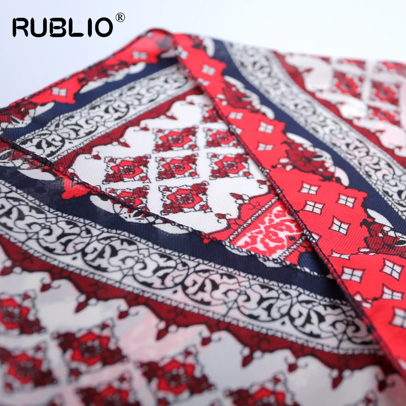 Rublio новый стиль женские шарфы Ветрозащитный Luxury Brand шелковый шарф двусторонний