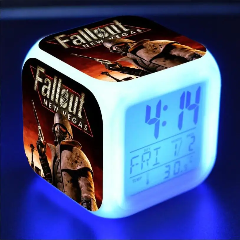 Светодиодные экшн-фигурки Fallout 4 7 цветов настольные часы с сенсорсветильник