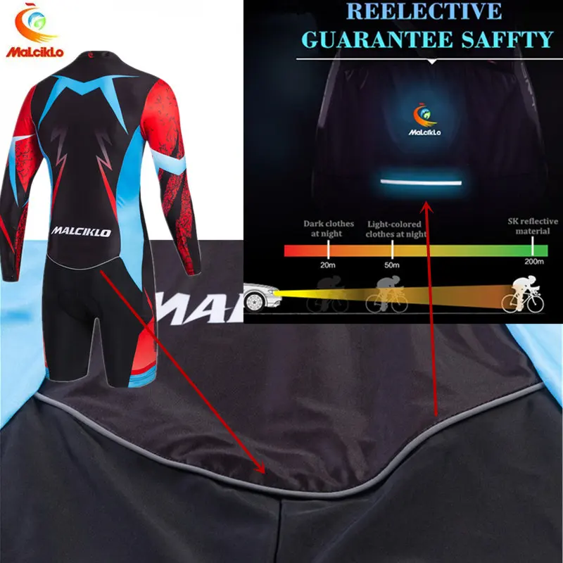 Malciklo триатлон костюм Высокое качество Велоспорт Skinsuit Maillot Ropa Ciclismo мужская