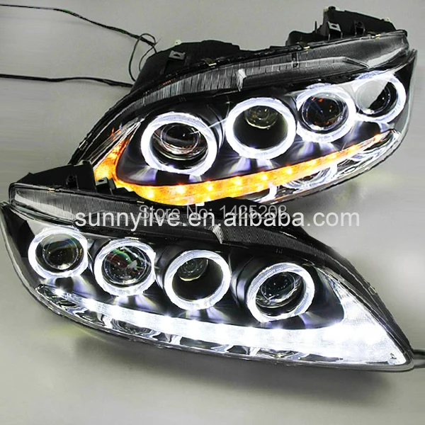 Для MAZDA 6 ангельские глазки СВЕТОДИОДНЫЙ Фонарь фары передние 2004-2011 год JC |