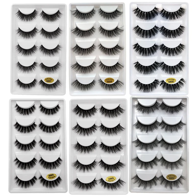 10 коробок оптом накладные ресницы натуральные длинные искусственные норковые