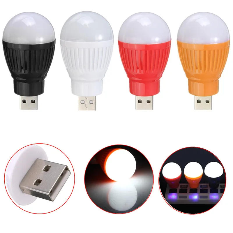 Портативный мини 1 Вт USB СВЕТОДИОДНЫЙ Ночник светильник красочный Глобус