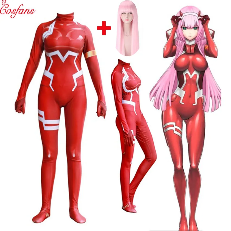 

Костюмы на Хэллоуин darling in the frankxx 02 Zero Two, костюмы для косплея, ограниченная серия, облегающие колготки, 3D принт, боди Zentai