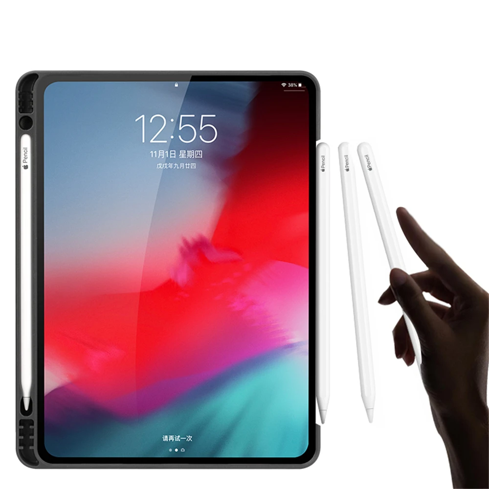 Чехол Kemile для iPad Pro 12 9 с держателем карандашей автоматическая подставка сна и
