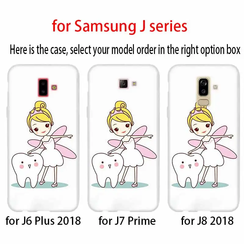 Чехол для Samsung Galaxy J6 J8 J3 J5 J7 J4 Plus 2018 2016 2017 EU Prime Pro рисунок стоматологических