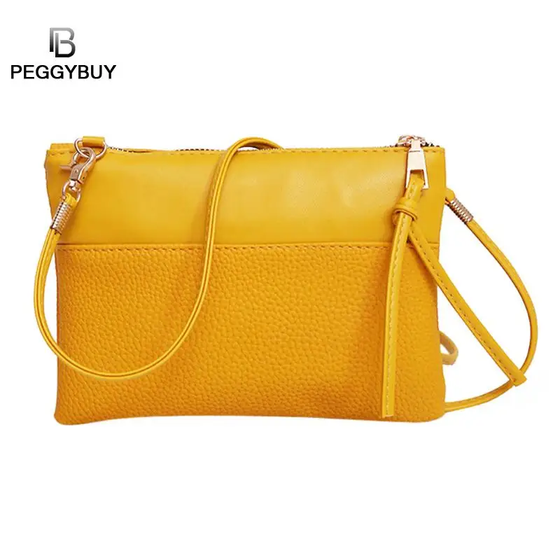 Новая женская маленькая сумка мессенджер из искусственной кожи сумки слинги на