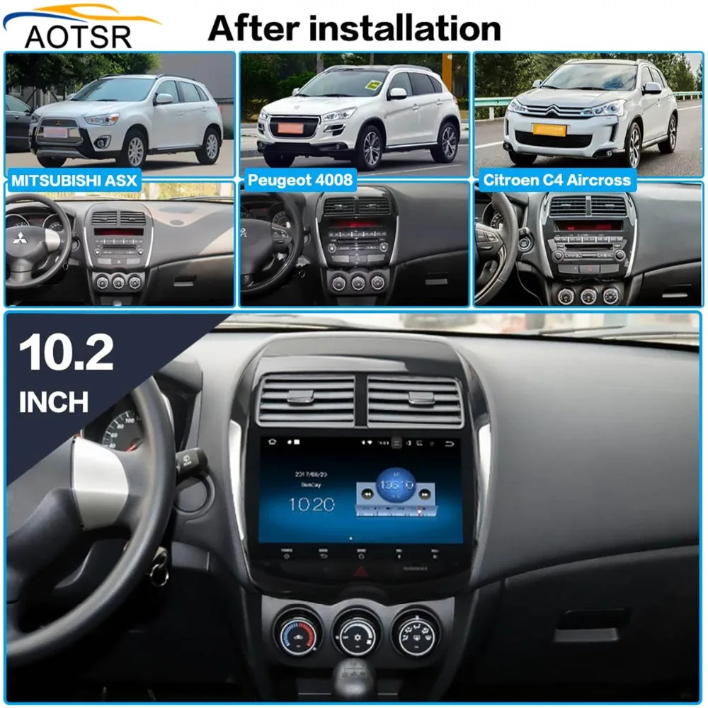 Android 8 0 Octa Core 4 + 32 ГБ Автомобильный GPS мультимедийный плеер для Mitsubishi ASX 2010 2011 2012