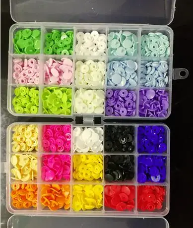 buttons only 150 Набор, 15 цветов, смешанные KAM T3, 10,5 мм, пластиковые кнопки с плоскогубцами, полимерные кнопки, набор инструментов для пресса - Цвет: buttons only