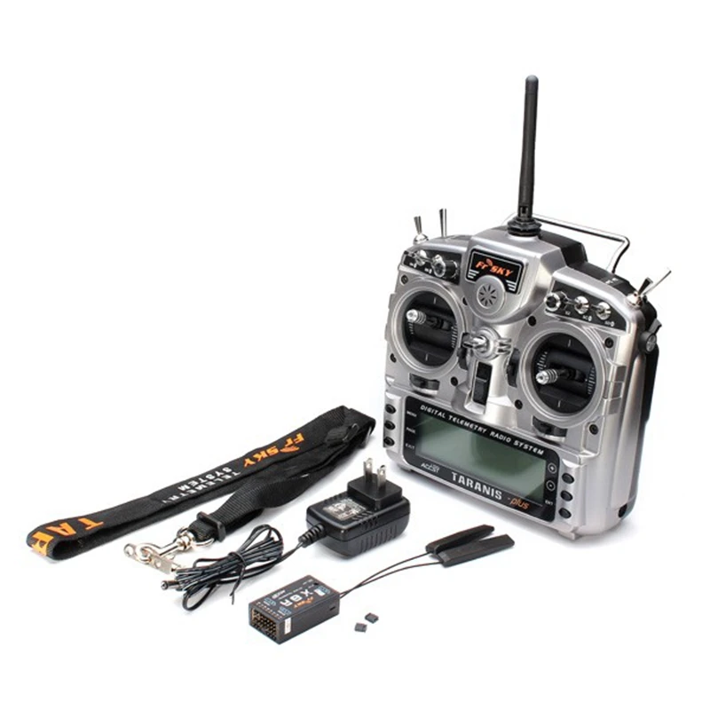 

New FrSky Taranis X9D Plus 2.4G ACCST Transmitter With X8R Receiver selection For FPV RC Multicopter Part Racing drone