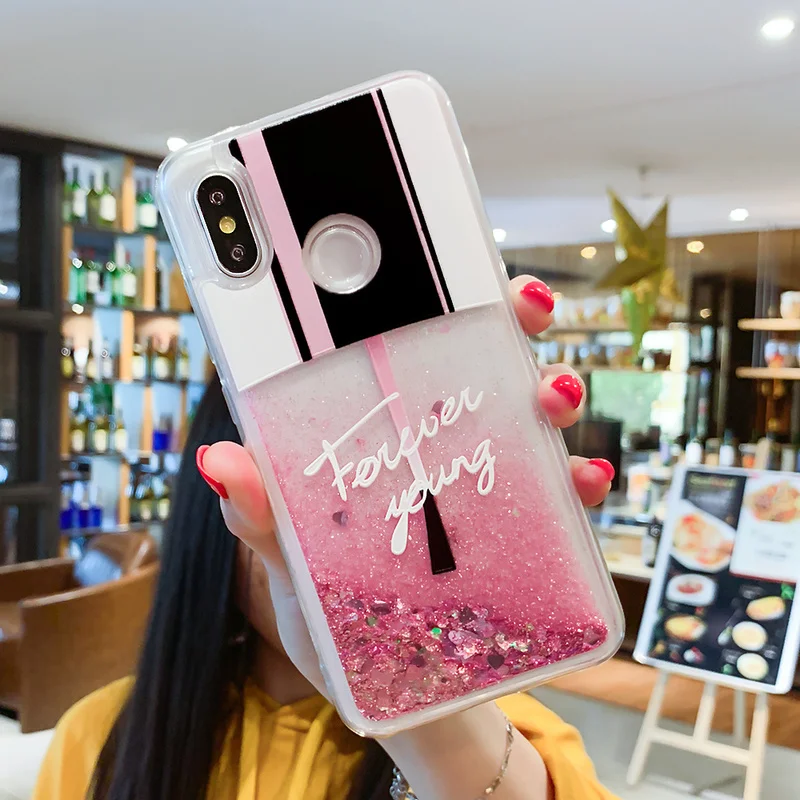 Чехол с жидкими блестками для Xiaomi 8 Redmi 4A 5A 5 Plus Note 7 Pro роскошный мягкий чехол из ТПУ