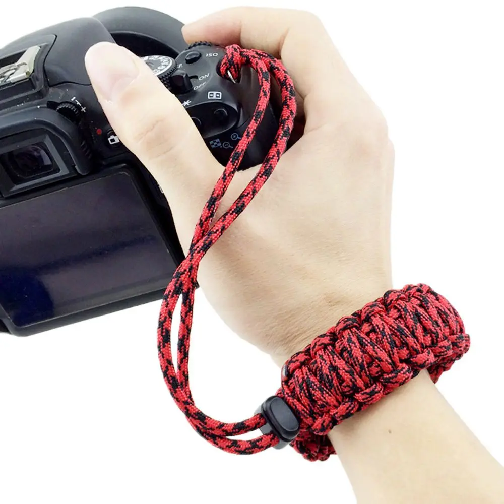 Наручный ремешок для цифровой камеры плетеный браслет Canon Sony Pentax SLR DSLR Reddish