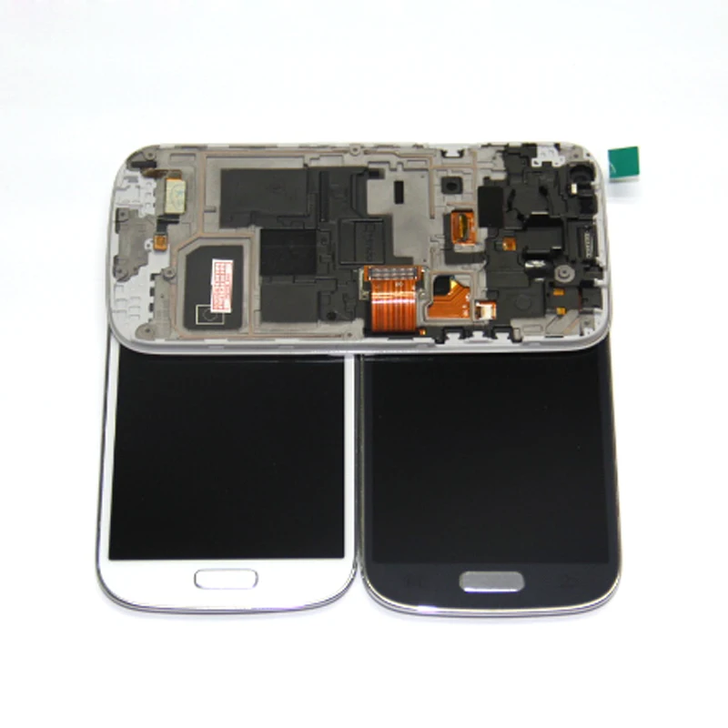 Черный для Samsung Galaxy S4 Mini i9195 i9190 9195 9190 ЖК-дисплей сенсорный экран дигитайзер + рамка