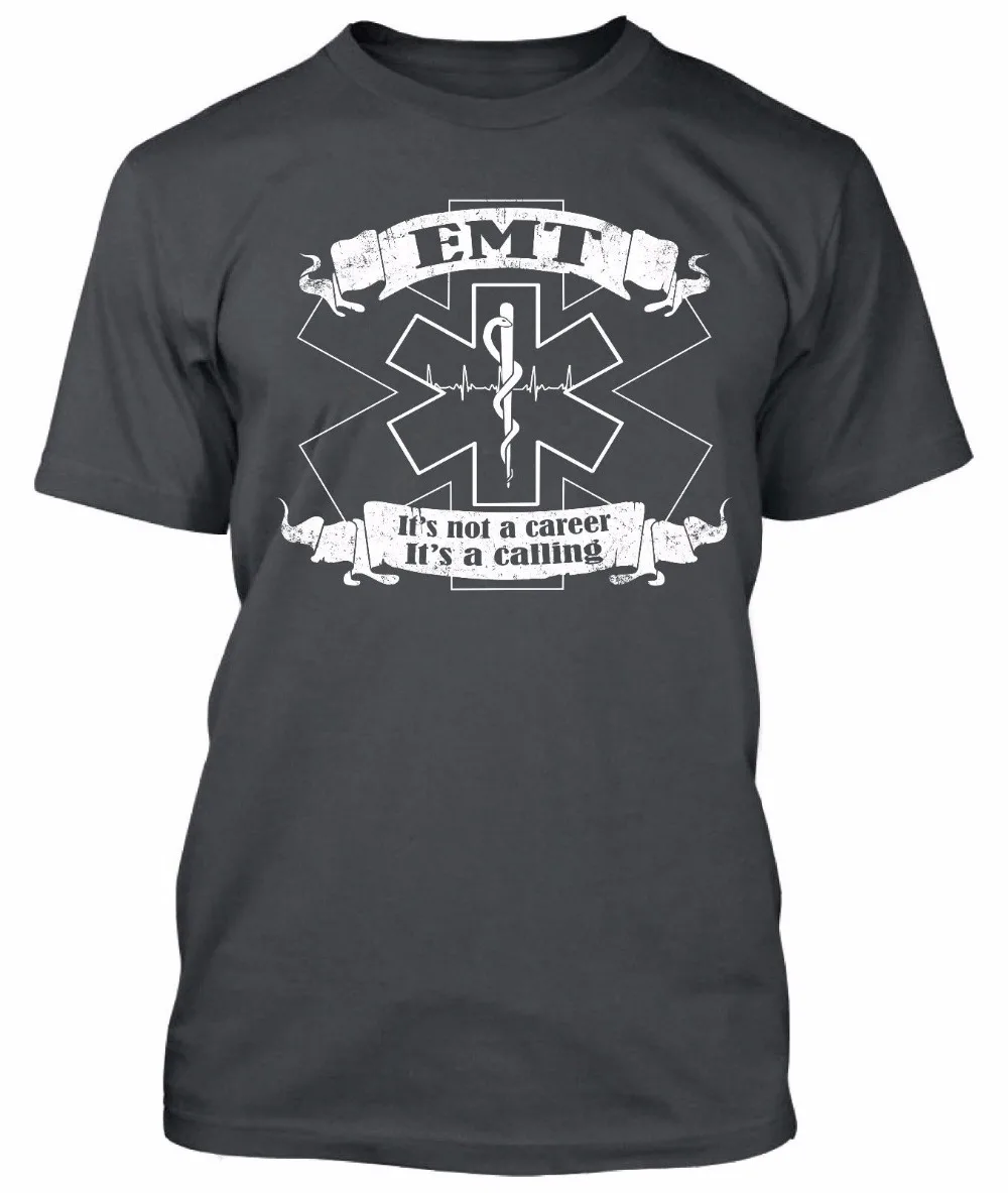 Качественная хлопковая футболка для мужчин рубашка EMT экстренная медицинская