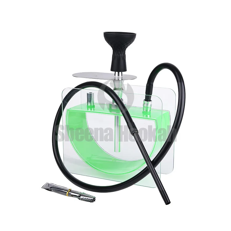 Набор акриловых трубок для кальяна с силиконовой чашей Sheesha, металлические щипцы, аксессуары для табачных труб Chicha Narguile