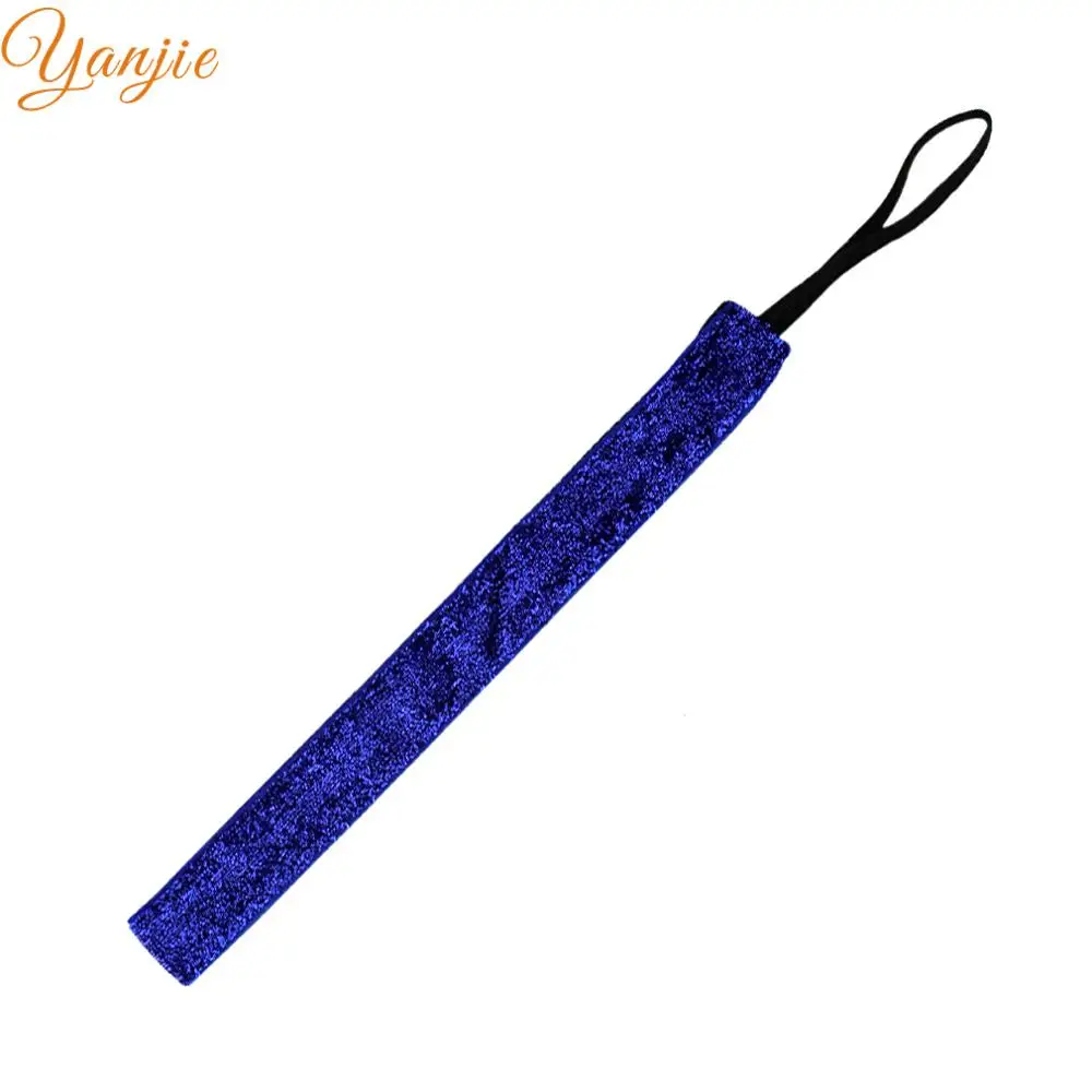 royal blue 1 шт. женский 2 см Блестящий эластичный ободок на голову аксессуары для волос женская модная повязка на голову благородная резинка для волос, тюрбан повязки на голову - Цвет: royal blue