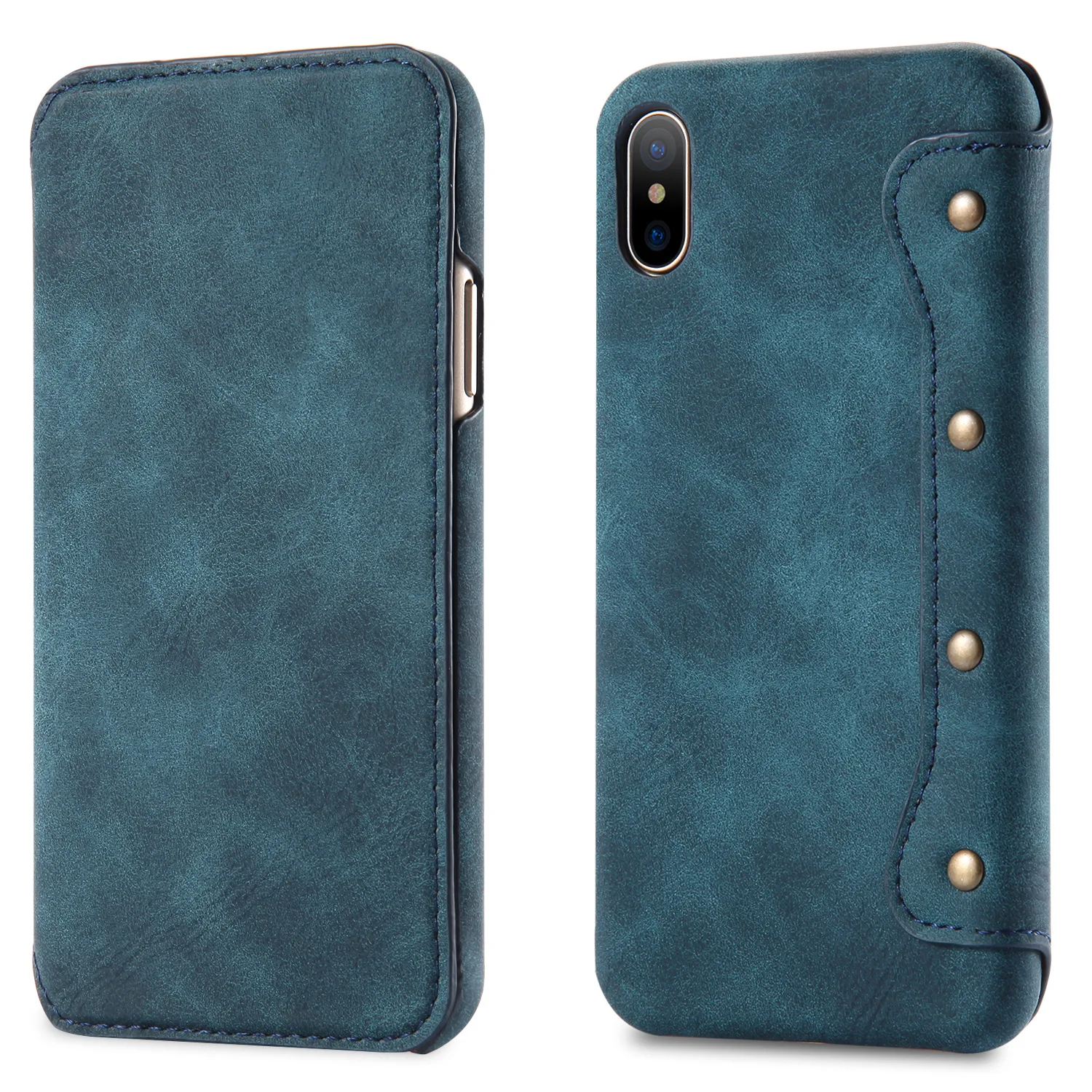 Ретро Кожаный чехол для iPhone X XS MAX XR 8 7 6 Plus кошелек карт Samsung S8 S9 S10 S10e Note Note9 флип