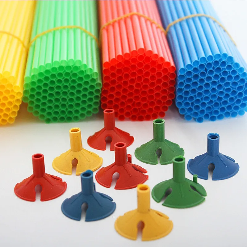 10 20 шт./компл. 40 см рандовые палочки с чашкой латексные для воздушных шаров белая