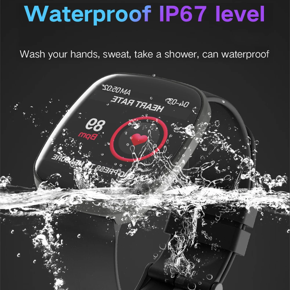 ESEED SX10 смарт Браслет фитнес браслет 1 22 дюйма IP67 экран сердце rete кровяное давление