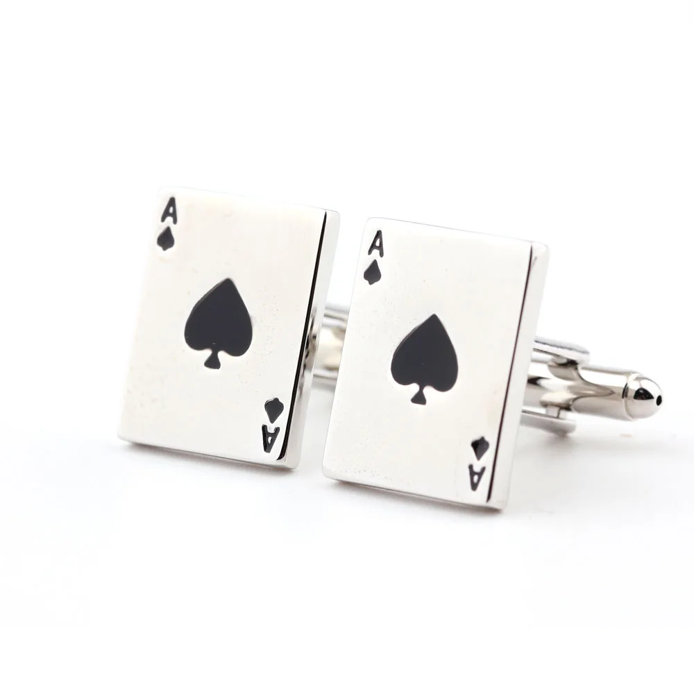 

Men's shirt cuff links poker cufflinks